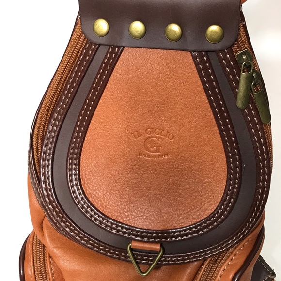 Il Giglio Italian Leather bag boho backpack purse - Picture 7 of 8